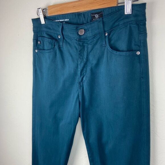 AG ‘The Farrah’ High-Rise Skinny Ankle Suede Pant - Brooks Wash - Picture 3 of 8